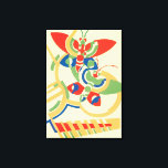 Vintage Art Deco Jazz Pochoir Garden Butterflies Canvas Print<br><div class="desc">Vintage illustration art deco jazz pochoir wallpaper pattern by Serge Gladky from Nouvelles Compositions Decoratives, Paris, 1929. Pochoir is a stencil technique common in surrealism paintings. An elegant and chic cubism design featuring butterflies in geometric shapes and beautiful spring colours of bright red, green, blue and yellow. A modern and...</div>