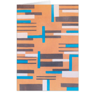 Vintage Art Deco Jazz Pochoir, Geometric Pattern