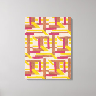 Vintage Art Deco Jazz Pochoir Geometric Pattern Canvas Print
