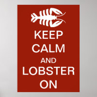Vintage Art Deco Keep Calm and Lobster On