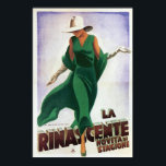 Vintage Art Deco La Rinascente 1900s Poster<br><div class="desc">This digital image is taken from the fabulous early 1900s Italian Vintage Art Deco poster ad by Marcello Dudovich titled: "La Rinascente Novita di Stagione". It features an elegantly dressed woman in emerald green dress with matching billowing cape and shoes. A great piece of memorabilia and gift for the lover...</div>
