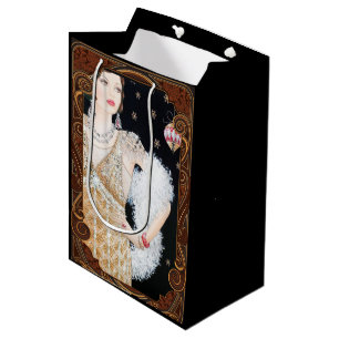 Vintage Art Deco Lady in Window Medium Gift Bag