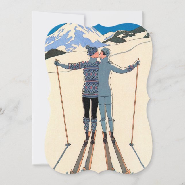 Vintage Art Deco Love Engagement Party Invitation (Front)