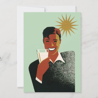 Vintage Art Deco Man, Cold Drinks in the Summer