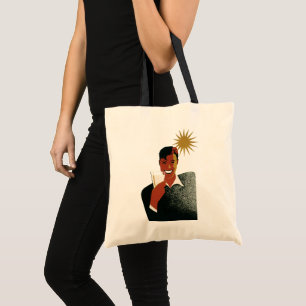 Vintage Art Deco Man, Cold Drinks in the Summer Tote Bag
