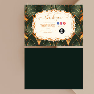 Vintage Art Deco Monogram Thank You Card