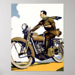 Vintage Art Deco Motorbyke Print<br><div class="desc">Vintage Art Deco Motorbyke Print</div>