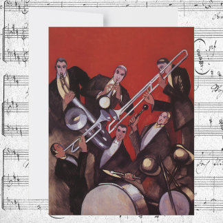 Vintage Art Deco Music, Jazz Band Invitation