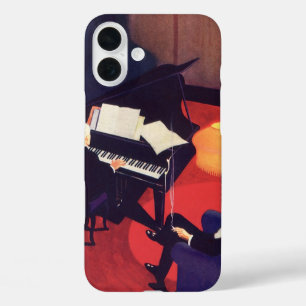 Vintage Art Deco Music Lounge Piano Player Pianist iPhone 16 Plus Case