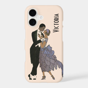 Vintage Art Deco Newlyweds, Bride and Groom Dance