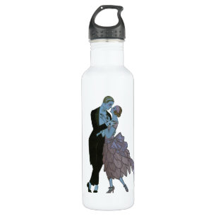 Vintage Art Deco Newlyweds, Love Wedding Dance 710 Ml Water Bottle