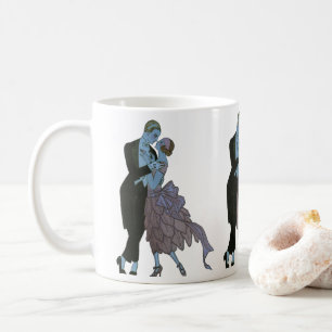 Vintage Art Deco Newlyweds, Love Wedding Dance Coffee Mug