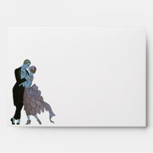 Vintage Art Deco Newlyweds, Love Wedding Dance Envelopes