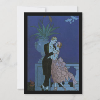 Vintage Art Deco Newlyweds, Oui by George Barbier