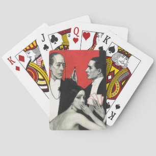 Vintage Art Deco Noir Mystery Poker Benda Art Playing Cards