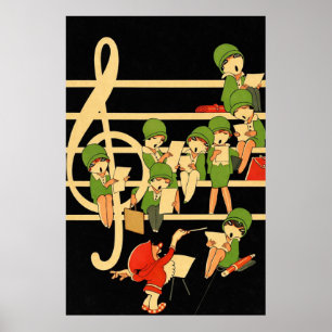 Vintage Art Deco - Para Todos - Choir Poster