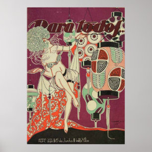 Vintage Art Deco - Para Todos - Curly Hair Poster
