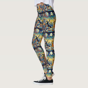 Vintage Art Deco Party Time Leggings