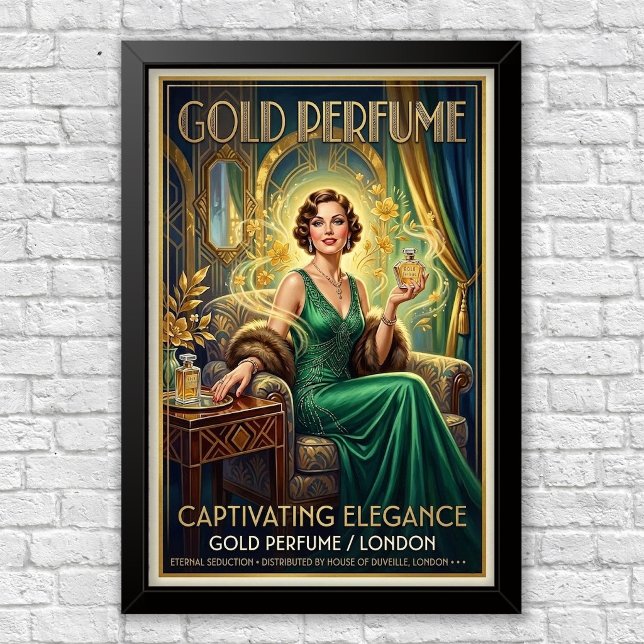 Vintage Art Deco Perfume Advertisement Poster (Creator Uploaded)