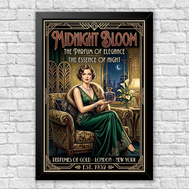 Vintage Art Deco Perfume Advertisement Poster (Creator Uploaded)