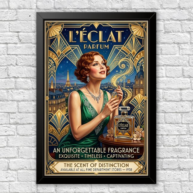 Vintage Art Deco Perfume Advertisement Poster (Creator Uploaded)