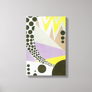 Vintage Art Deco Pochoir Jazz Geometric Patterns Canvas Print