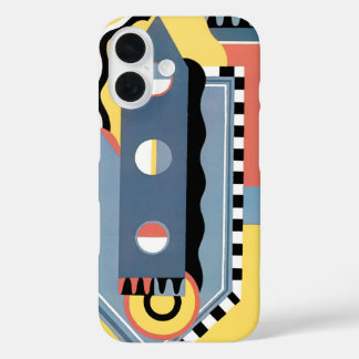 Vintage Art Deco Pochoir Jazz Geometric Patterns iPhone 16 Case