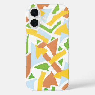 Vintage Art Deco Pochoir Jazz Geometric Shapes iPhone 16 Case