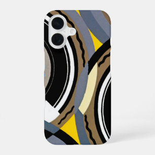 Vintage Art Deco Pochoir Jazz Geometric Shapes iPhone 16 Case