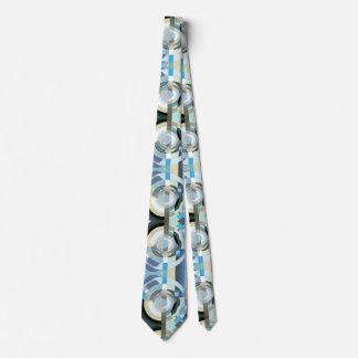 Vintage Art Deco Pochoir Jazz Geometric Shapes Tie