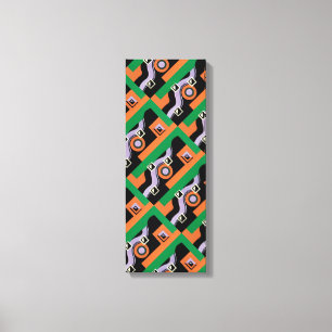 Vintage Art Deco Pochoir Jazz Illustration Pattern Canvas Print