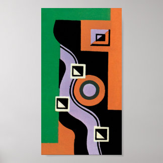 Vintage Art Deco Pochoir Jazz Illustration Pattern Poster