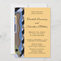 Vintage Art Deco Pochoir Jazz Pattern Wedding