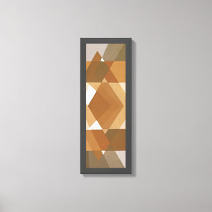 Vintage Art Deco Pochoir Jazz Tan Geometric Shapes Canvas Print