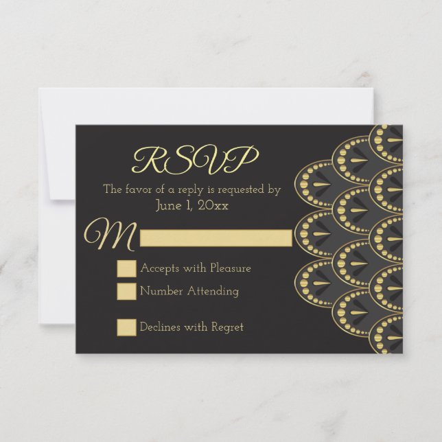 Vintage Art Deco RSVP (Front)
