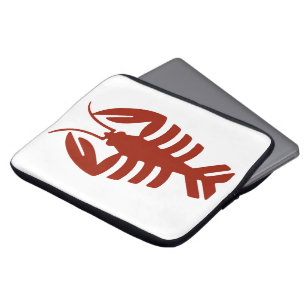 Vintage Art Deco Seafood Lobster in Red Laptop Sleeve