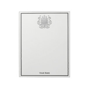 Vintage Art Deco Silver Plume Arabesque Notepad