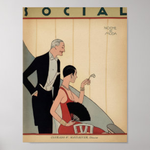 Vintage Art Deco - Social - At the Opera Poster