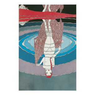 Vintage Art Deco Swimmer Poster – 1920s Pool