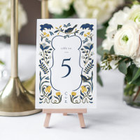 Vintage Art Deco Table Number Card