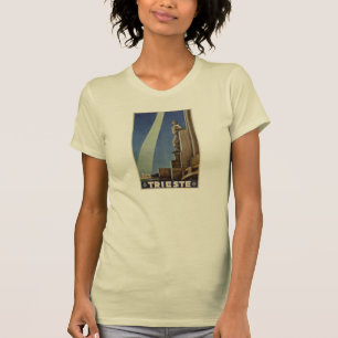 Vintage Art Deco Trieste Italian travel poster T-Shirt