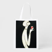 Vintage Art Deco ~ Villemot for Campari 1977 Reusable Grocery Bag (Back)