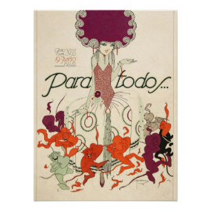 Vintage Art Deco Woman Poster – Whimsical 1920s