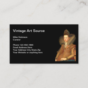 Vintage Art Gallery And Appraiser Business Card