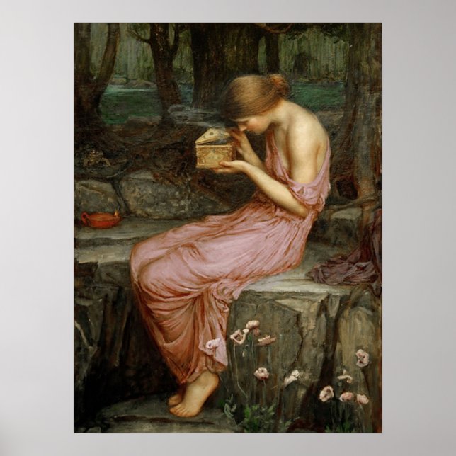 Vintage Art John William Waterhouse Psyche Poster (Front)
