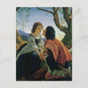 Vintage Art, Lovers at Dusk, Sir Joseph Noel Paton Postcard