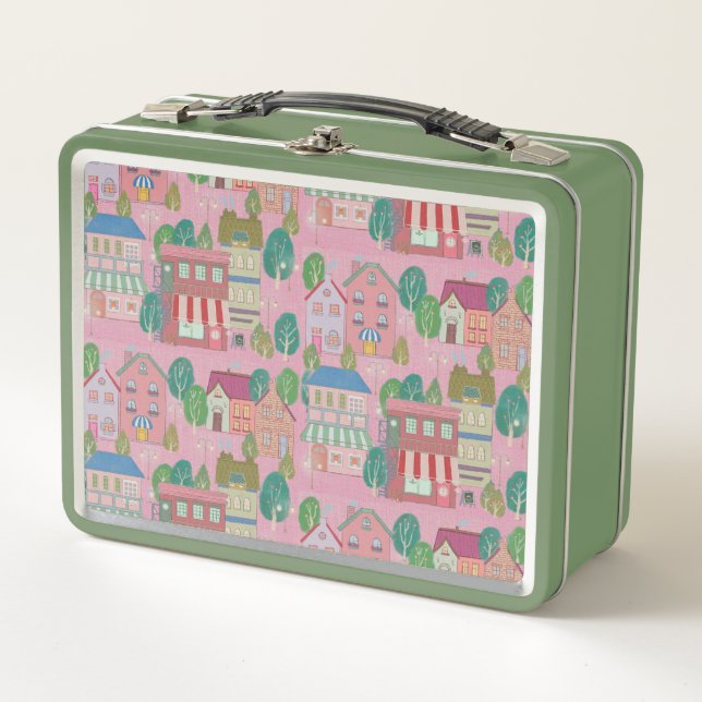 Vintage Art Lunch Box Green (Front)