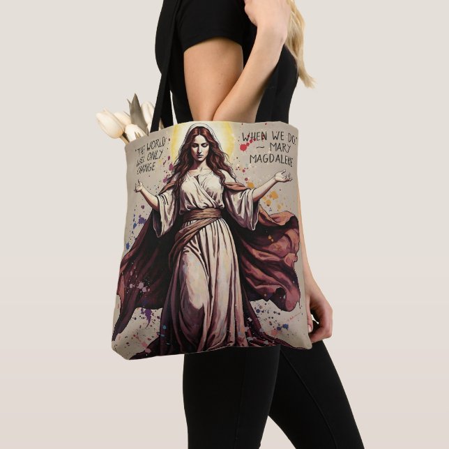Vintage Art Mary Magdalene Quote  Tote Bag (Close Up)