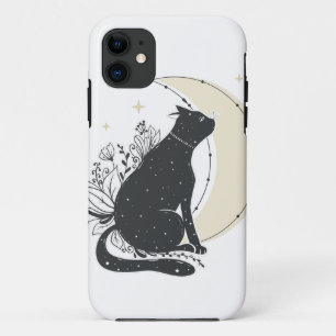 Vintage Art Moon Cat Case-Mate iPhone Case