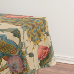 Vintage Art Nouveau 1890 The Peacock Pattern Tablecloth